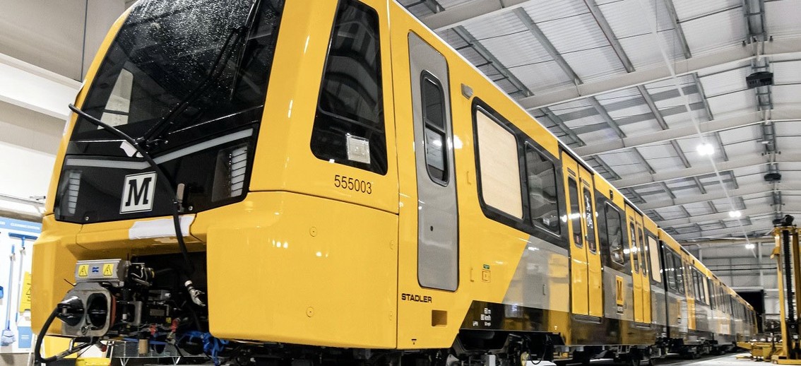 Slide metro train stadler